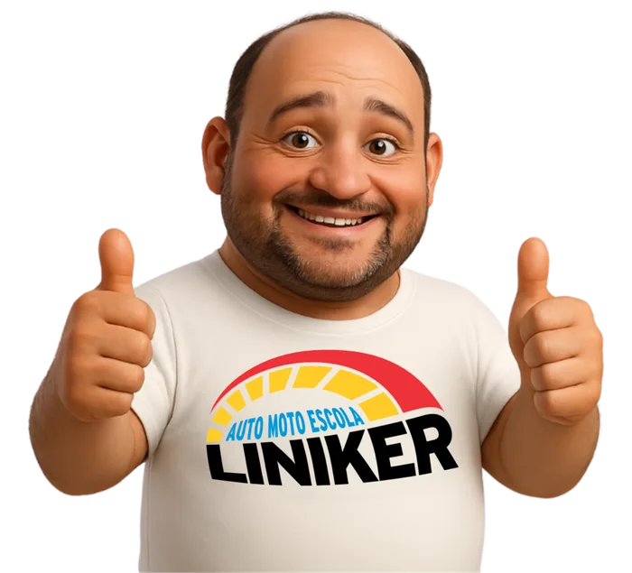 Mascote da Liniker com o polegar para cima